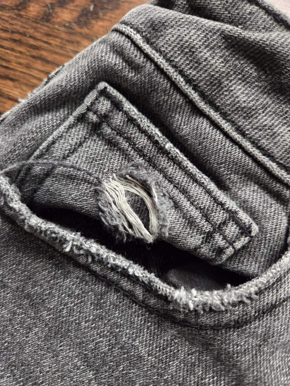 PacSun Gray Distressed High-Rise Mom Jean Shorts